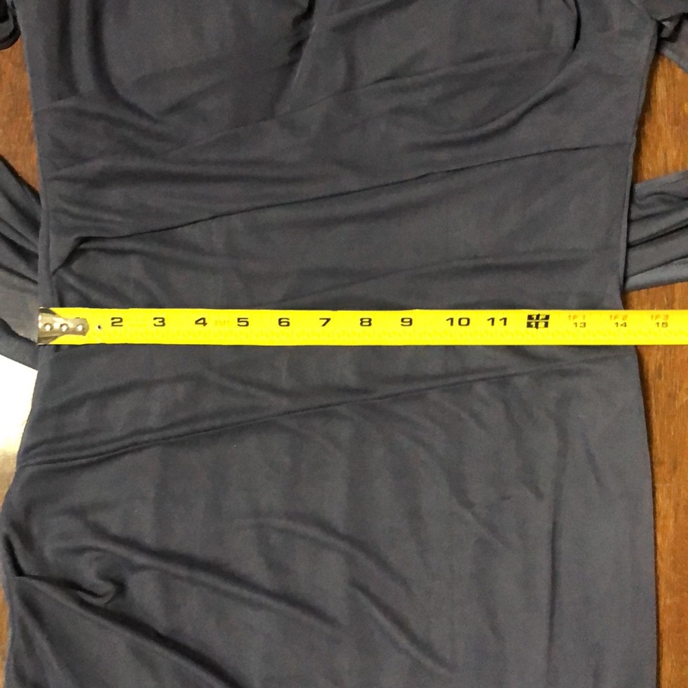 Azazie elegant Blue-Grey Gown, size 10 - Picture 11 of 15